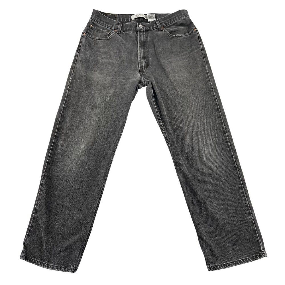 Y2K Levis 550 Jeans Mens 36x32 Black Relaxed Fit Denim